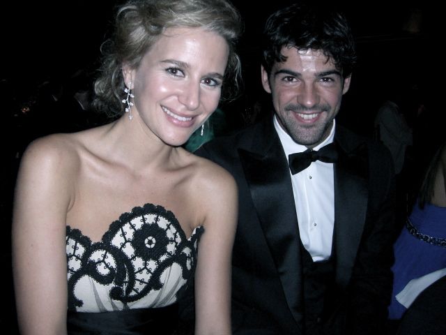 Con el actor Miguel Ángel Muñoz durante la cena
