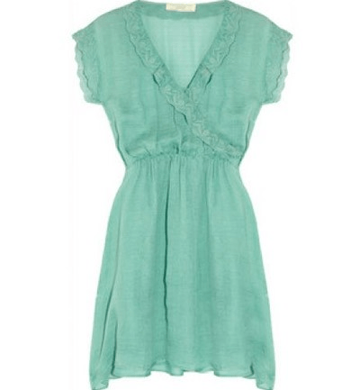 vestido verde agua