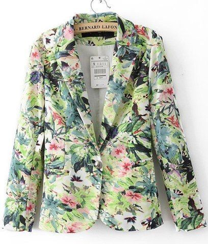 blazer estampada