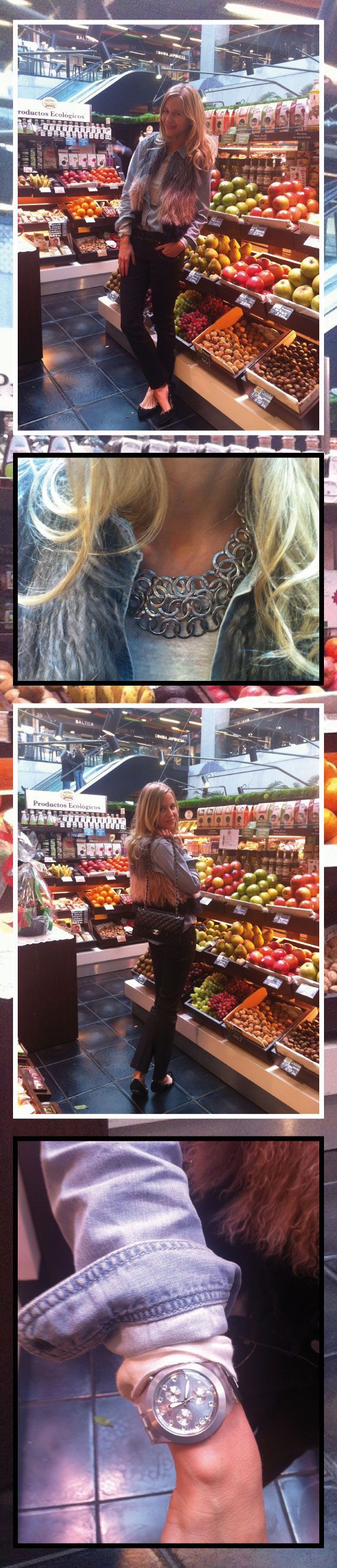 María León en el mercado de San Antón de Madrid