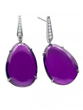 pendientes morados chance