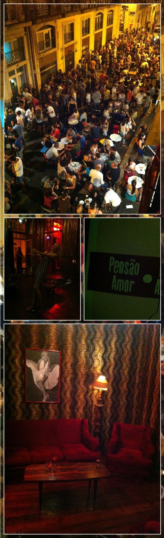María Leon de noche en la zona de "Cais do Sodré" en Lisboa - Portugal