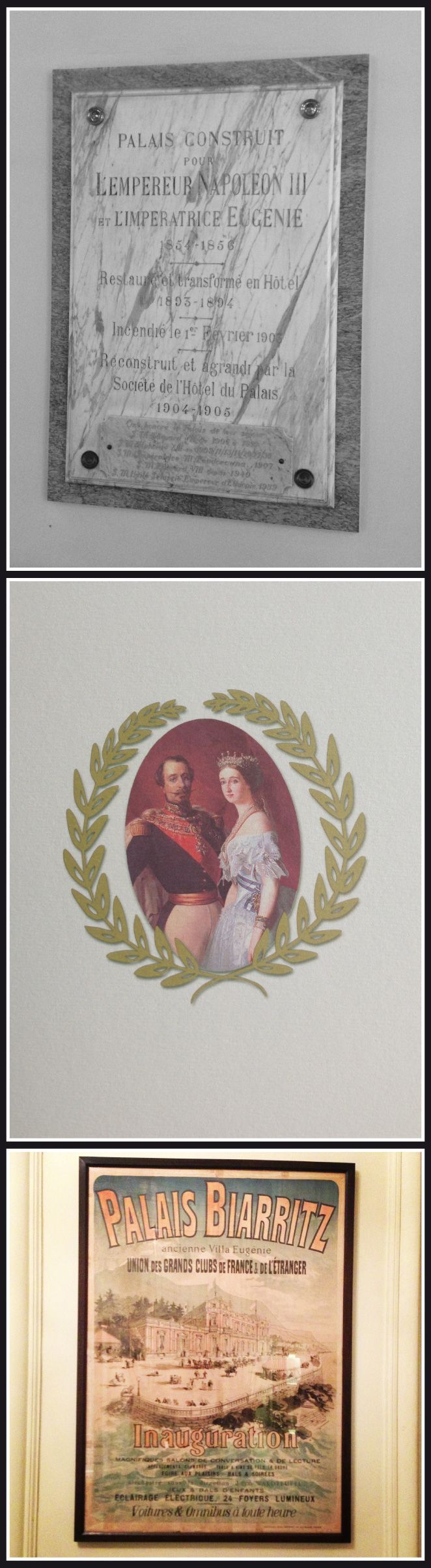 María León nos enseña algunos carteles del Hôtel du Palais de Biarritz