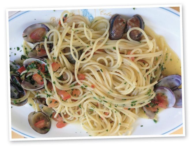 A María León le gustaron los spaguetti a le vongole de Celestino