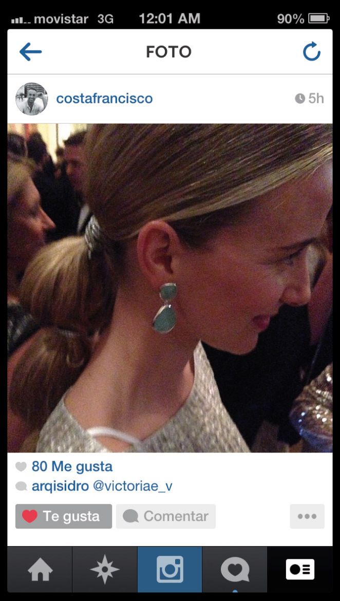 Foto del peinado de María León sacada por Francisco Costa, director creativo de Calvin Klein