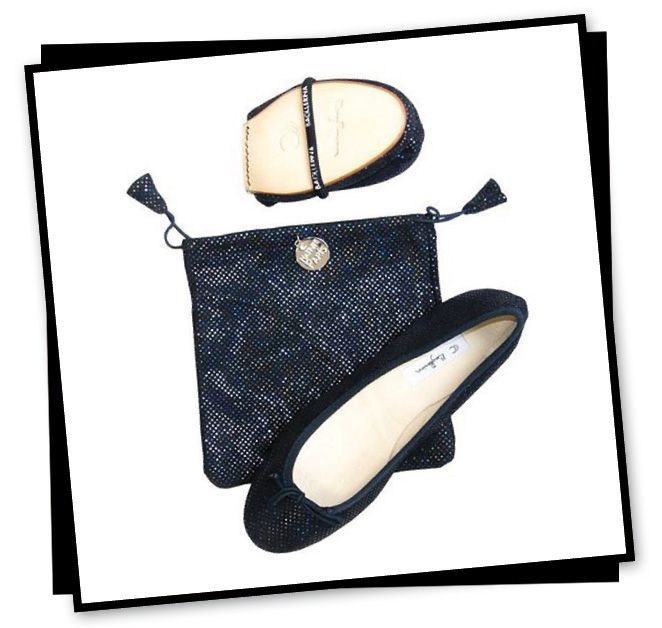 bailarinas de piel plegables, perfectas para llevarlas en el bolso a todos lados. Son de Natkin Bagllerinas.