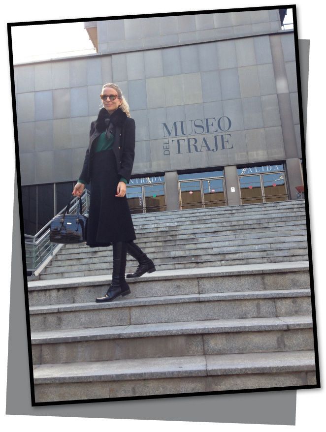 María León en el museo del traje