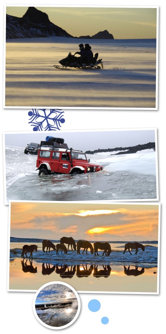 Recorridos en moto de nieve o en un flamante 4x4 especialmente acondicionado