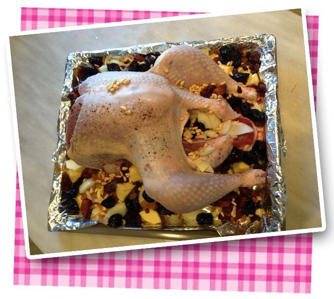 La receta de Pavo momento antes de cocinarlo