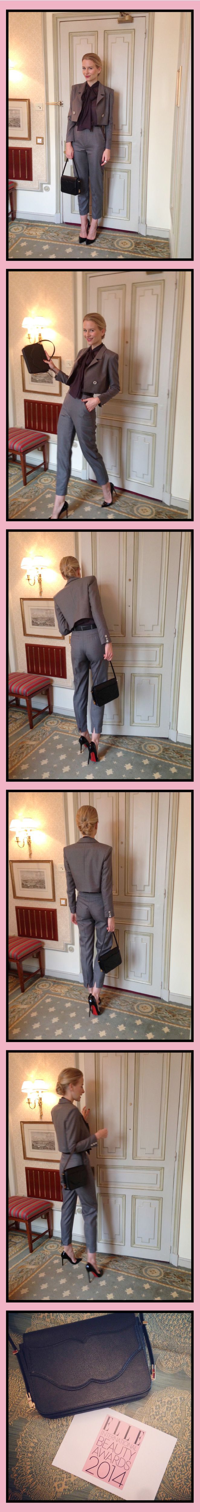 María León con su elegante traje de chaqueta gris de Pedro del Hierro Madrid