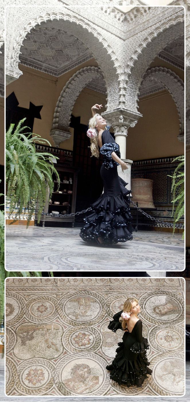 María León en esta casa por el fotógrafo Bernardo Doral hace ya unos años. El traje de flamenca es de Pepa Garrido. María León en esta casa por el fotógrafo Bernardo Doral hace ya unos años. El traje de flamenca es de Pepa Garrido.