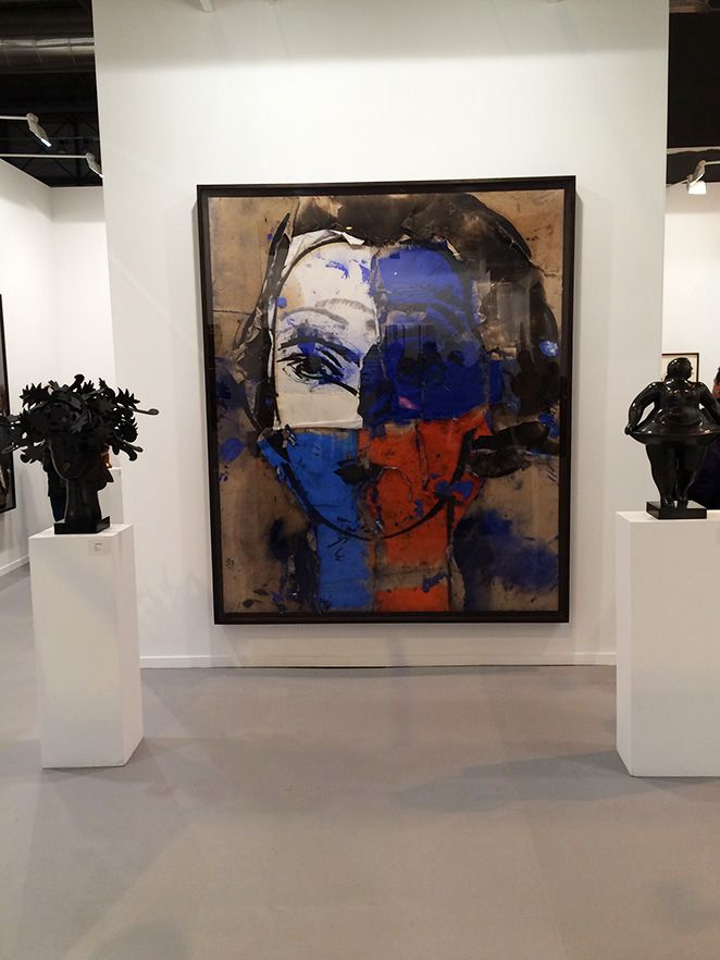 Y la pintura de Manolo Valdés que pudimos ver en Malborough.