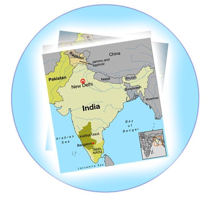 Mapa de la India