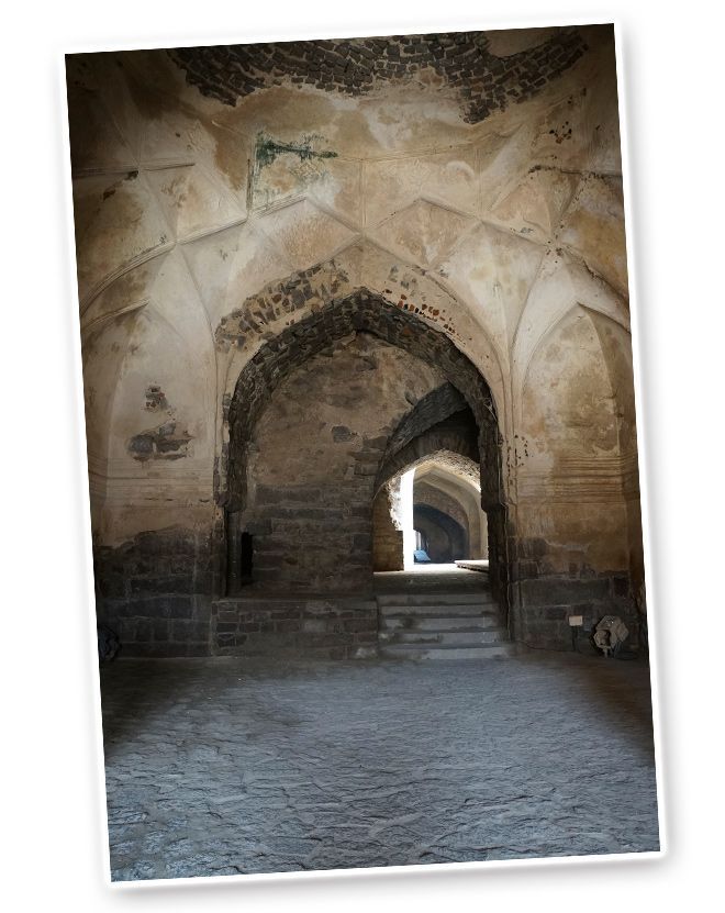 Interior de el fuerte de Golconda - Hyderabad