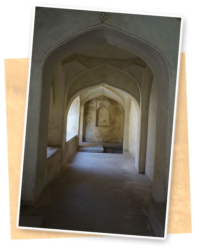 Interior de el fuerte de Golconda - Hyderabad