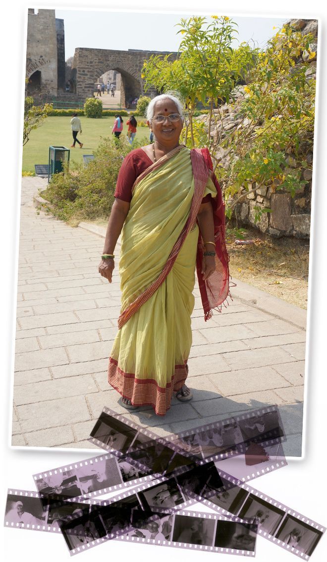 Mujer india en el fuerte de Golconda - Hyderabad