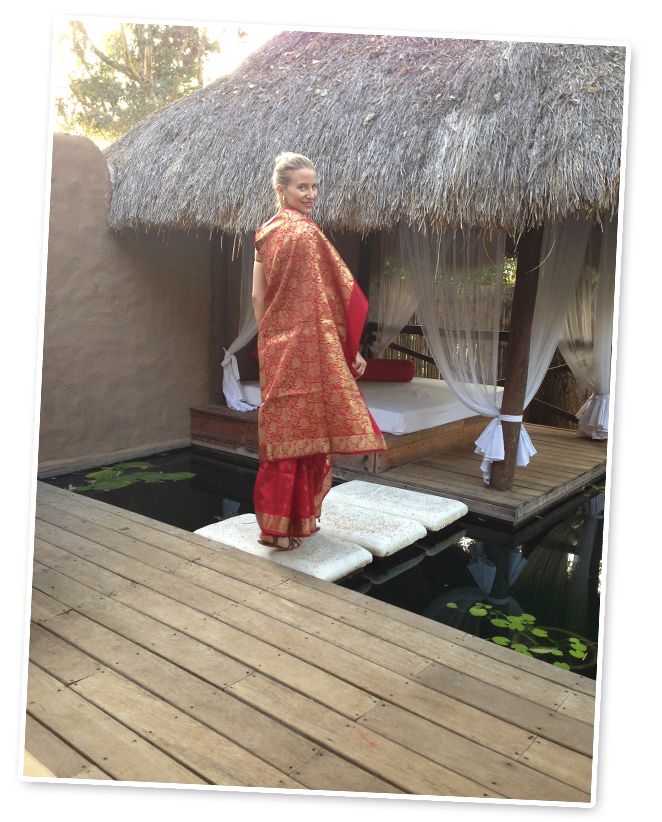 María León con el Sari en Coorg