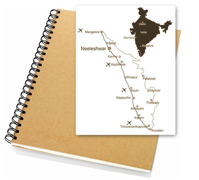Hoja de ruta en el viaje a india hacia Neeleshwar