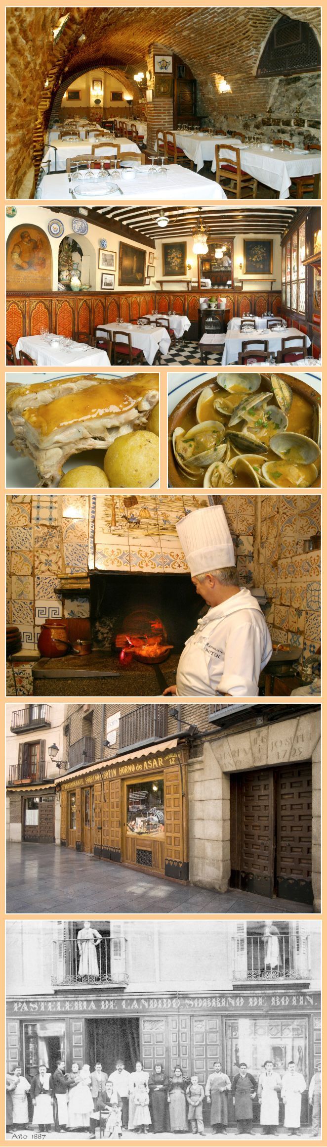 Casa Botín, fundada en 1725, es el restaurante más antiguo del mundo según el Libro Guinness de los Records
