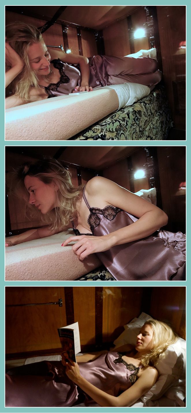 María León para dormir con conjunto lencero muy chic de Diseño 2