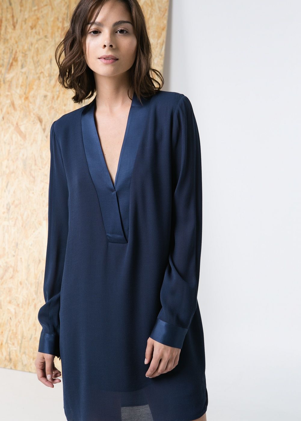 Vestido-túnica azul marino Vestido-túnica azul marino