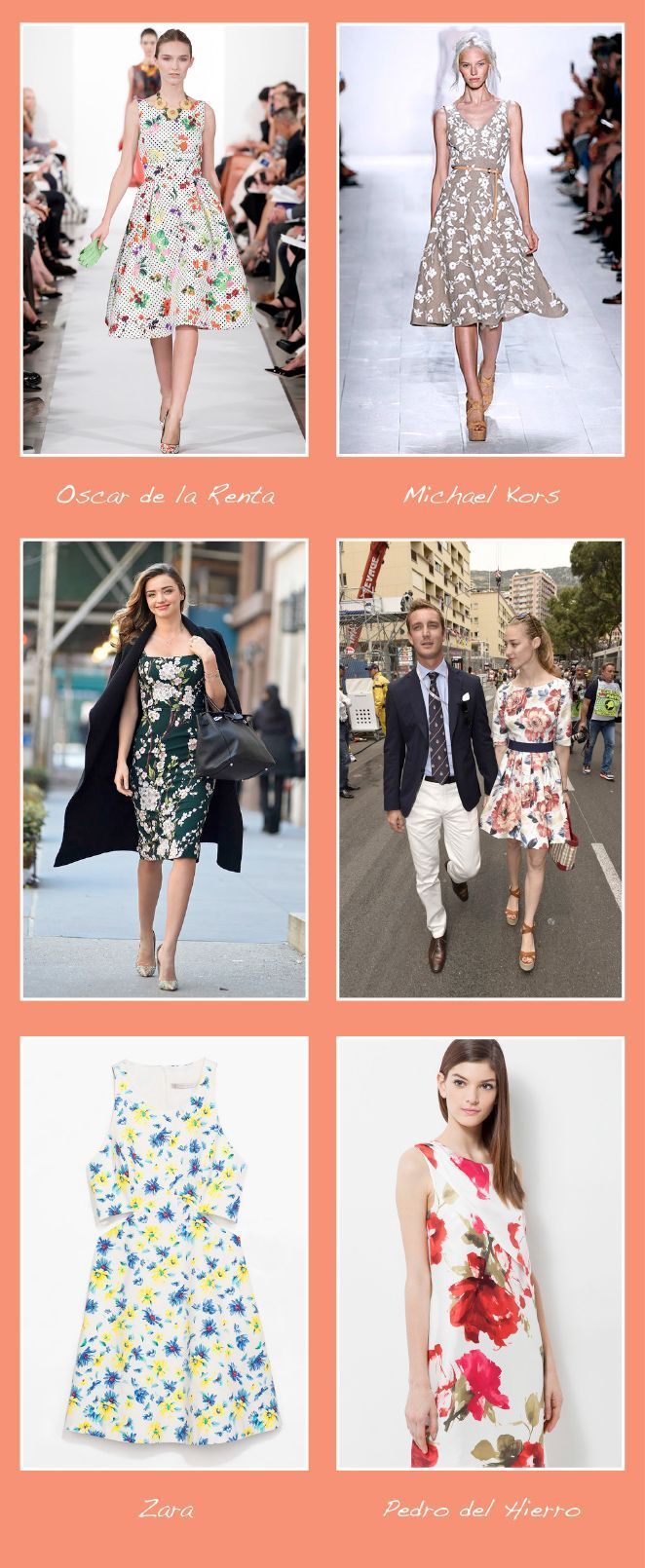 El vestido con estampado floral