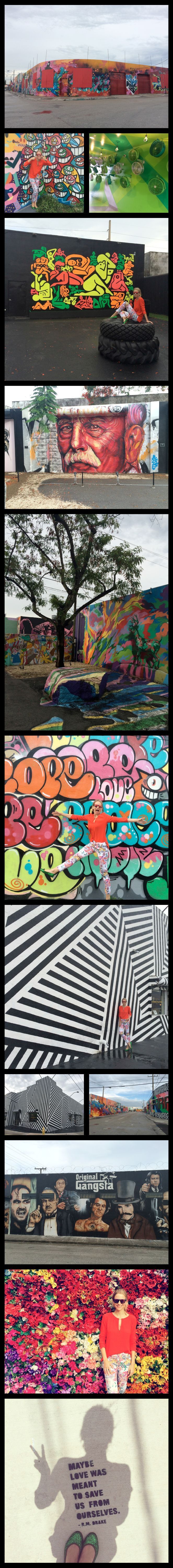 El barrio de Wynwood donde se pueden admirar paredes con espectaculares graffitis.