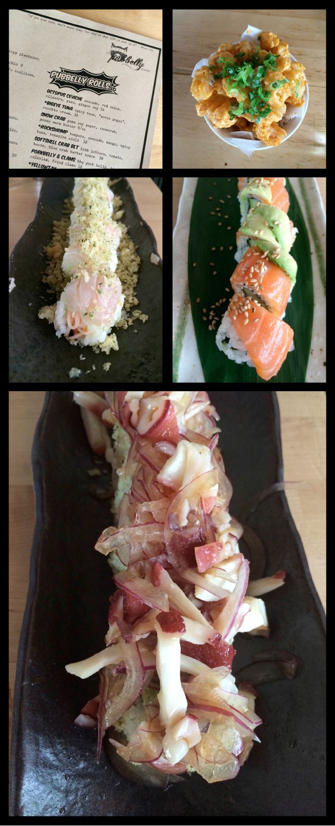 Pubbelly Sushi donde se pueden tomar originales y exquisitas recetas de “rolls” y de platos típicos japonés con un toque americanizado