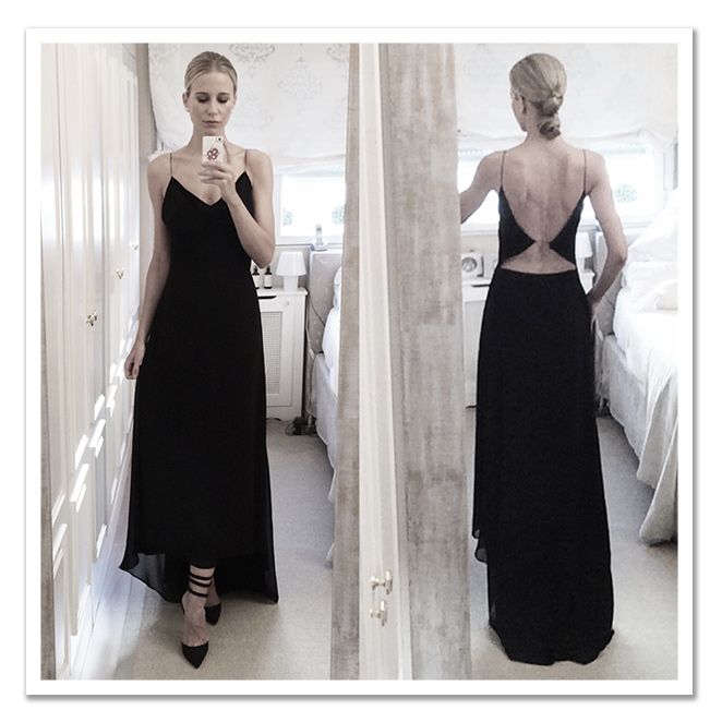 María León con el vestido Pedro del Hierro para la fiesta Vanity Fair