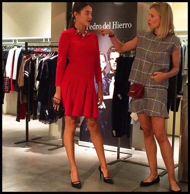 María León en las tienda de la firma Pedro del Hierro en Lisboa