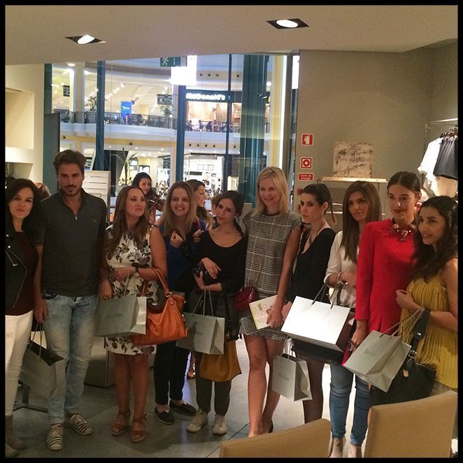 María León en las tienda de la firma Pedro del Hierro en Lisboa