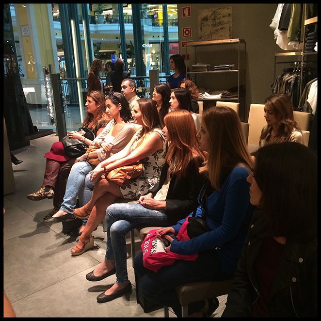 María León en las tienda de la firma Pedro del Hierro en Lisboa