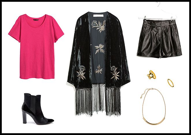  Zara, Camiseta y Colgante: H&M, Pantalones: Mango, Anillos: Aristocrazy, Botines: Pedro del Hierro.