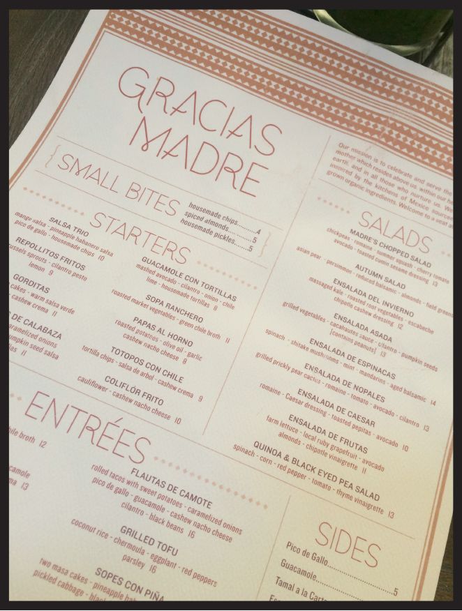Gracias Madre, es otro restaurante apetecible en Los Ángeles. Es más bien de estilo casual y se encuentra en Melrose Avenue. Gracias Madre, es otro restaurante apetecible en Los Ángeles. Es más bien de estilo casual y se encuentra en Melrose Avenue.