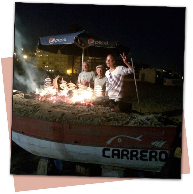 Nada como un rico espeto de sardinas o de lubina en Eulogio o Carrero en la playa de Torreguadiaro