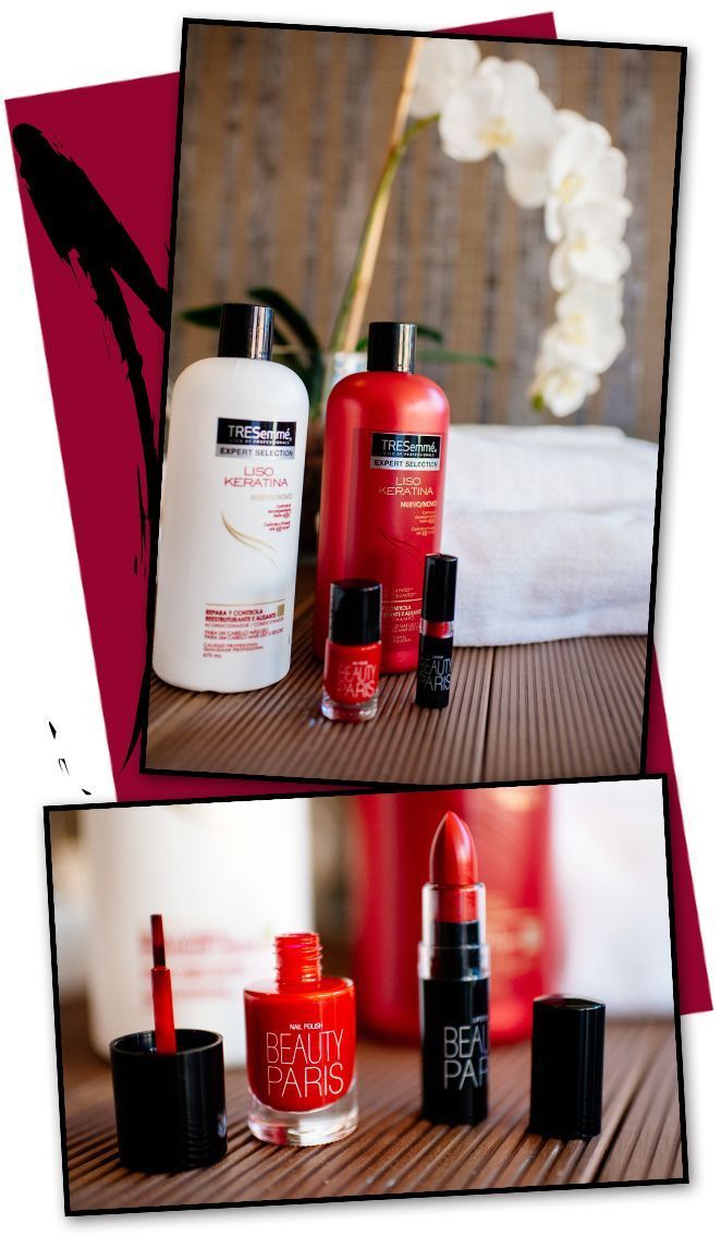 Los pacos TRESemmé tienen tanto el champú como el acondicionador, además de una laca de uñas y un brillo labial, en dos tonos (uno cada pack) que combinan a la perfección con cualquier look