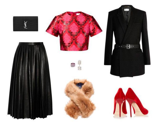 Para Nochebuena el mejor aliado será un top vistoso, de seda, brocado, o de pedrería, añade toques en plata y un cuello de pelo para un look top!