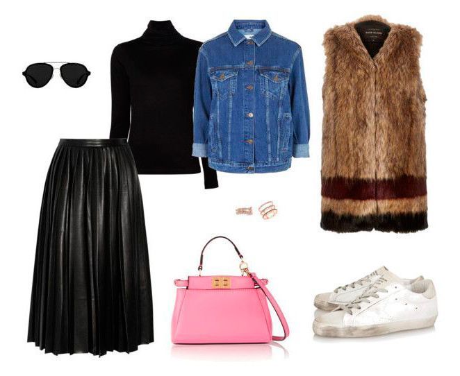 Para una tarde de compras maratoniana apuesta por un look cómodo pero con ese toque chic que se consigue con la superposición de capas y la combinación de tejidos. Un tip? El denim y el pelo nunca fallan!
