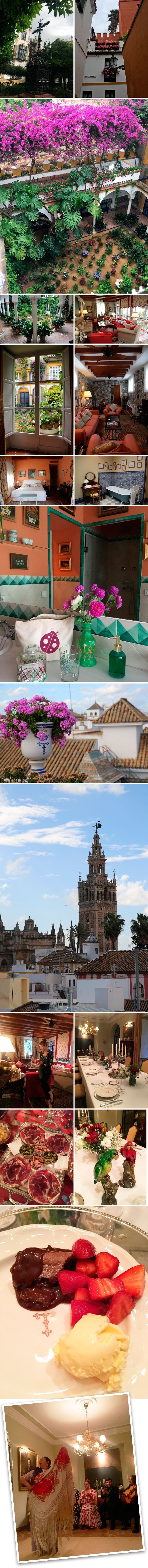 La aventura continúo ya en Sevilla…El lugar que elegí para el alojamiento es, para mí, uno de los más exclusivos de la ciudad. Se trata de la Casa de la Calle Agua que está ubicada en el barrio de la judería, en pleno centro, y bajo mi punto de vista es donde se puede respirar y admirar la belleza de Sevilla en su plena esencia.