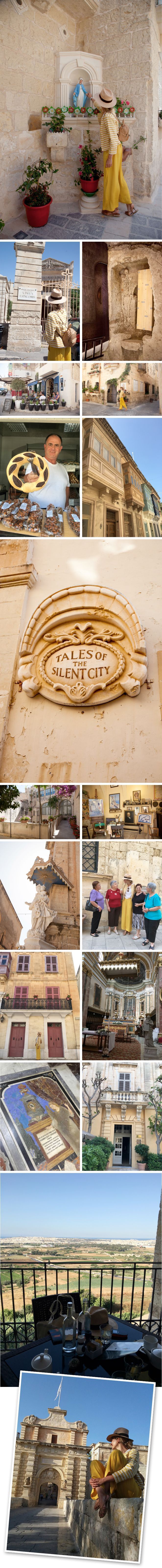 Visita a Rabat y Medina. Unos de mis lugares favoritos de la isla. Ambas ciudades son muy antiguas y se encuentran muy cerca una de otras (se puede ir a pie!!). En Rabat imprescindible hacer la visita a las Catacumbas (de la época de Bronce), el Museo WignaCourt (que da acceso a la Cueva de San Pablo) y después tomar algo en el mismo Café WignaCourt. En la Medina que es una ciudad que fue construida por los fenicios y a la que se le conoce como la “Ciudad del Silencio” porque no se oye ni una mosca, os recomiendo el Hotel Xara Relais Chateaux (el único que hay!!) el Palazzo Vilhena y el Palazzo Falson.