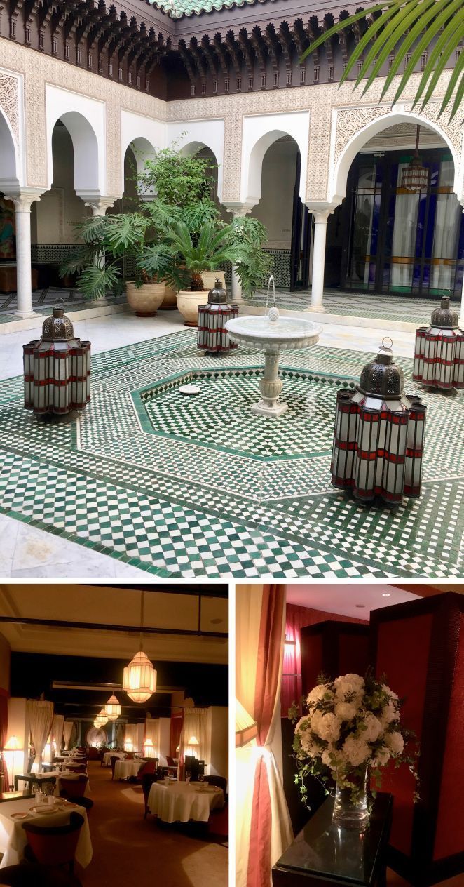 La Mamounia abrió sus puertas como hotel en 1923. Desde entonces solo ha cerrado tres años entre 2006 y 2009 para redecorarlo y transformar sus antiguas 50 habitaciones en 209. El famoso interiorista francés Jacques Garcia ha firmado la redecoración, en la que ha utilizado cuatro elementos muy característicos de la arquitectura andalusí: azulejos, mármol, yeso y madera. A todo eso unidle una tenue luz de interiores… ¡y tendréis una atmósfera 100% sugerente!