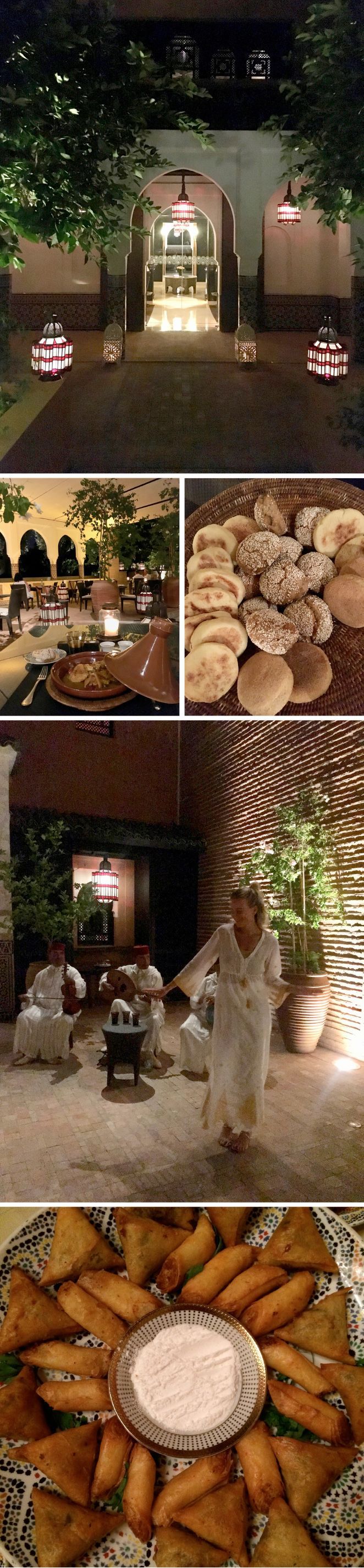 Y para experiencia gastronómica típica de Marruecos, os recomiendo cenar en el restaurante marroquí de La Mamounia, donde podréis probar la deliciosa Pastilla de la que os hablaba al principio y un cordero riquísimo que se cocina a fuego lento durante horas y horas y por eso hay que solicitarlo con un día de antelación.