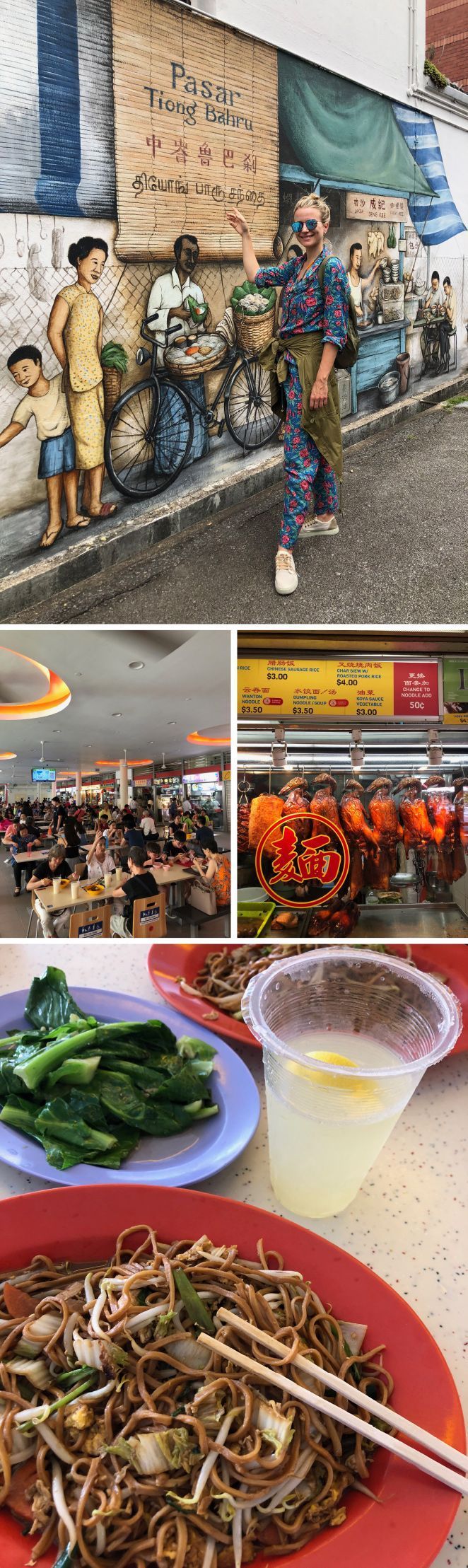 Mercado Tiong Bahru. En Singapur es muy habitual comer en los puestecitos de los mercados y éste es uno de ellos donde hay una amplia variedad de platos típicos para elegir, entre las que destaco el pato braseado. Cuidado con la higiene de los puestos, hay que tener buen ojo para la elección!!