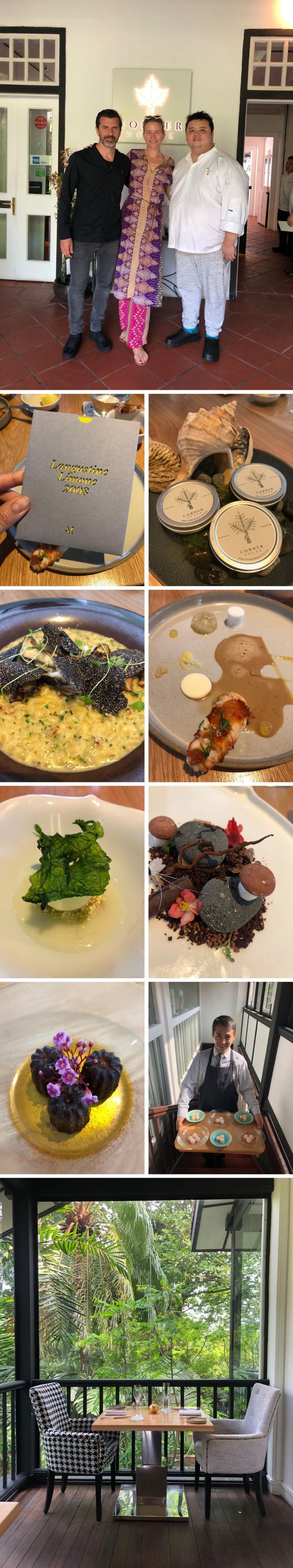 Corner House. En pleno Jardín Botánico, en este templo culinario creado por el famoso Chef Jason Tan y dotado con 1 estrella Michelín se puede disfrutar de una inolvidable experiencia gastronómica. Tuve la suerte de degustar un exquisito menú creado mano a mano entre este Chef y otro gran Chef, Andreas Caminada, que estaba en la ciudad con motivo del evento “50 Best Restaurants of the World” y cuyo restaurante de Suiza “Schauenstein Schloss” de 3 estrellas Michelín recibió el premio al mejor restaurante sostenible del mundo.