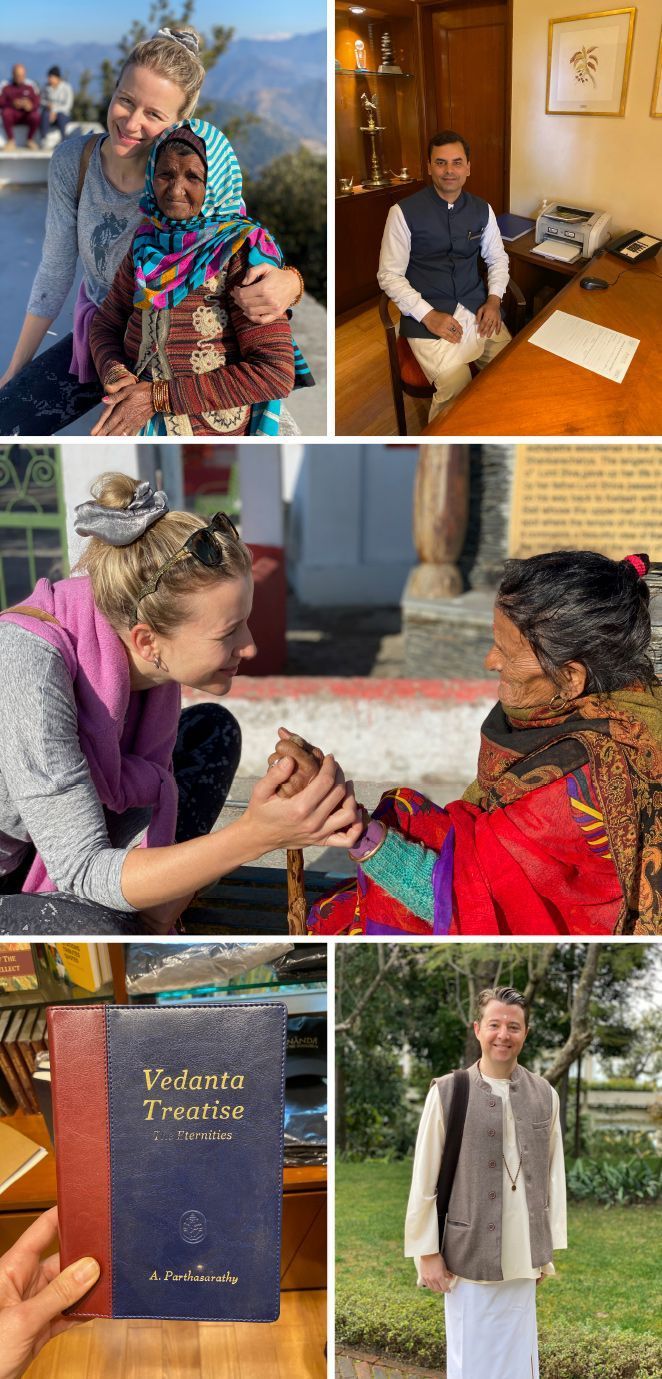 En Rishikesh tuve la suerte de alojarme en el Hotel Ananda que se centra en el cuidado y el bienestar desde el enfoque de la medicina ayurvédica. Mucho es lo que aprendí allí tanto para el bienestar de mi cuerpo como de mi mente. Fantásticas y muy inspiradoras las clases de filosofía de la escuela Vedanta que son un gran menú para la vida además de los tratamientos ayurvédicos del cualificado personal de su maravilloso spa y las actividades como yoga y trekking a través de la cual tuve la oportunidad de llegar hasta un recóndito templo de los Himalayas donde tuve un encuentro muy especial con los lugareños.